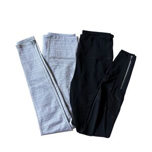 Athleta Black and Gray Leggings Set